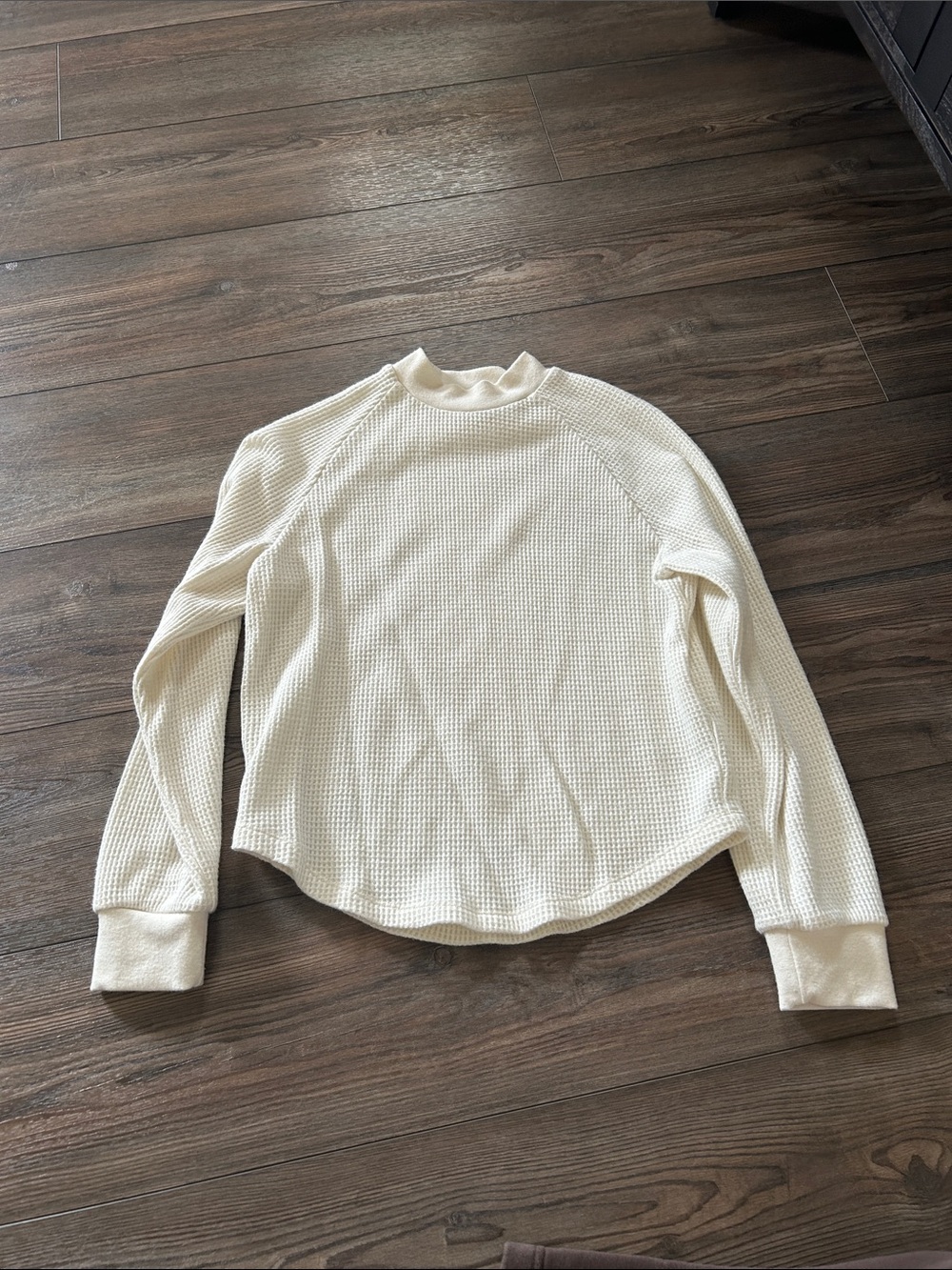 Women's Cream Waffle Knit Long-Sleeve Top Madewell
